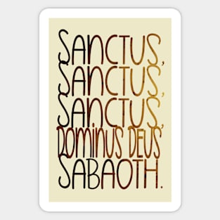 Sanctus, Sanctus, Sanctus, 1 Sticker